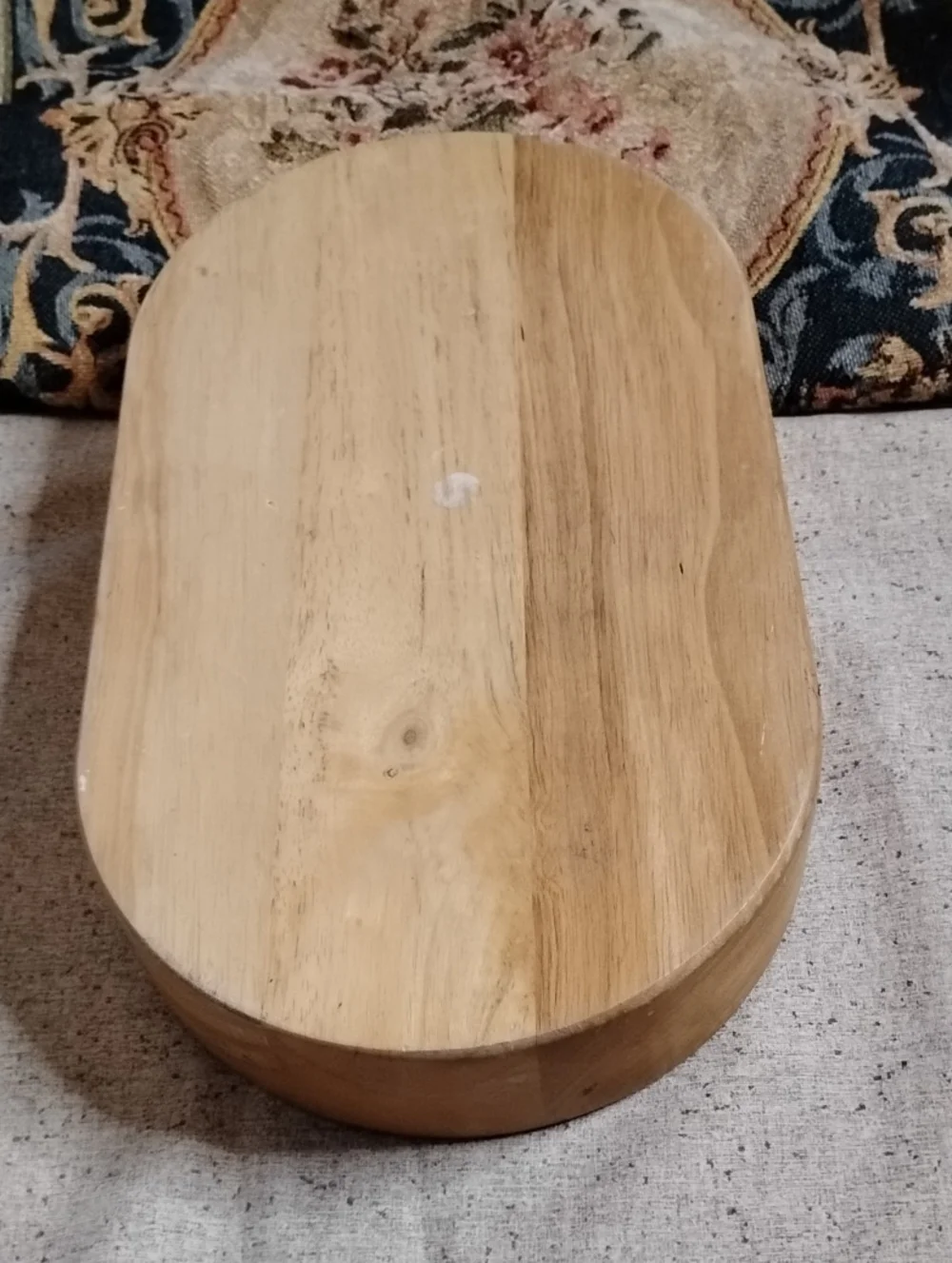 Wood Serving Tray with Integrated Dip Bowl - Natural